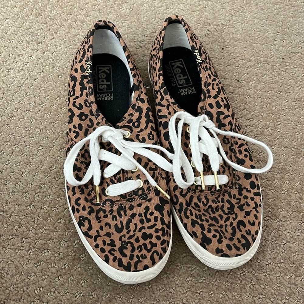 Keds Washable Champion Dream Foam Cheetah Print, Size 6.5 Woman Shoes